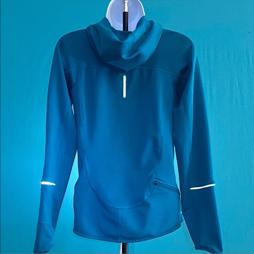 Nike Run Top Half Zip Hooded Sweatshirt Blue Small